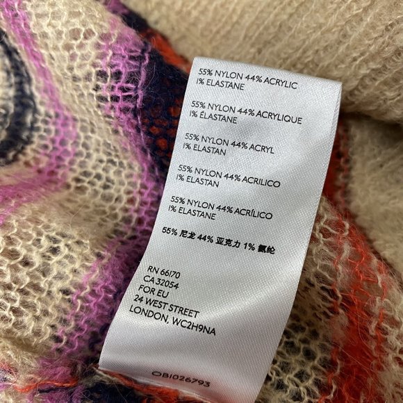 URBAN OUTFITTERS Button Down Round Neck Tan Striped Cardigan Sweater Women's L - Picture 7 of 12